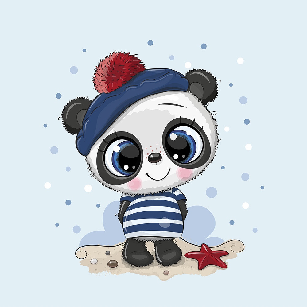 Panel dres M Long: Panda Marynarz