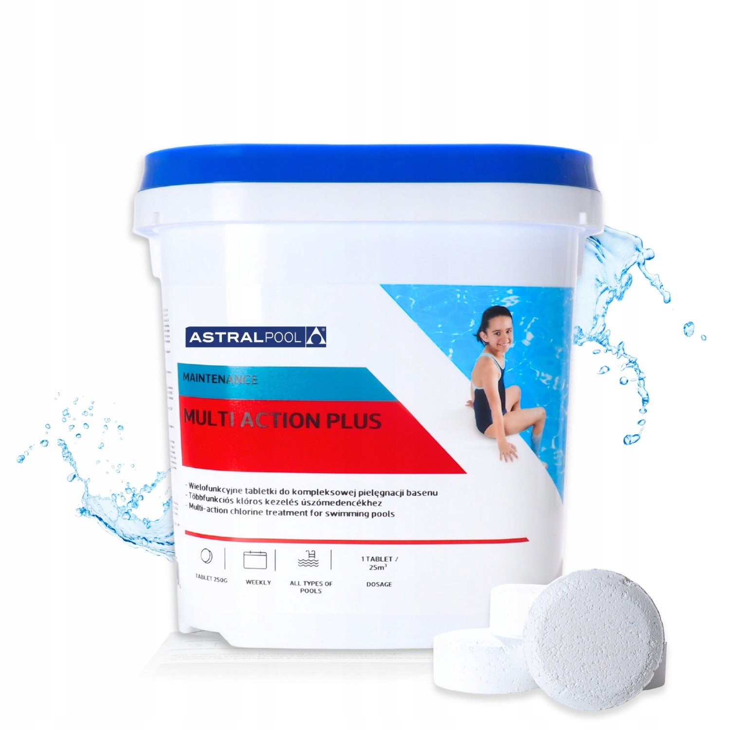 Chlor Multifunkcyjny W Tabletkach 250 G Multiaction Plus 5W1 Astralpool 5KG