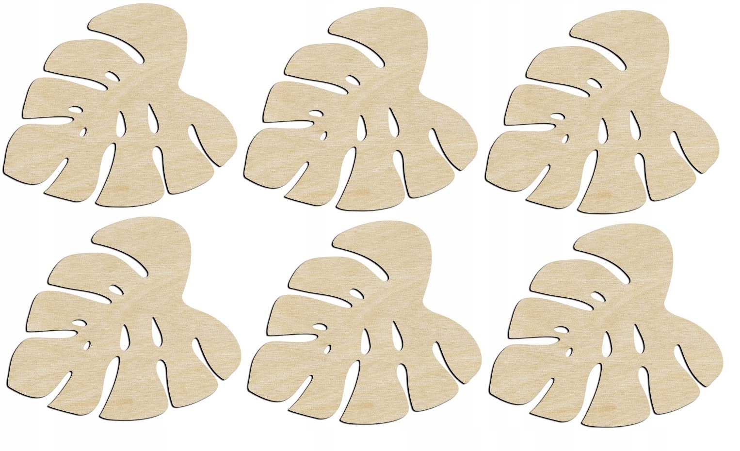 

Drewniane podkładki pod kubek 6 szt monstera