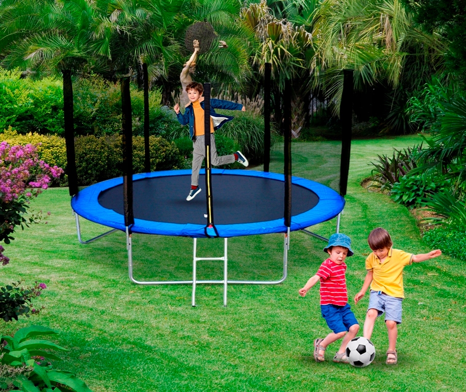 TRAMPOLINA OGRODOWA 8FT 252CM DRABINA R-SPORT Rodzaj z siatką