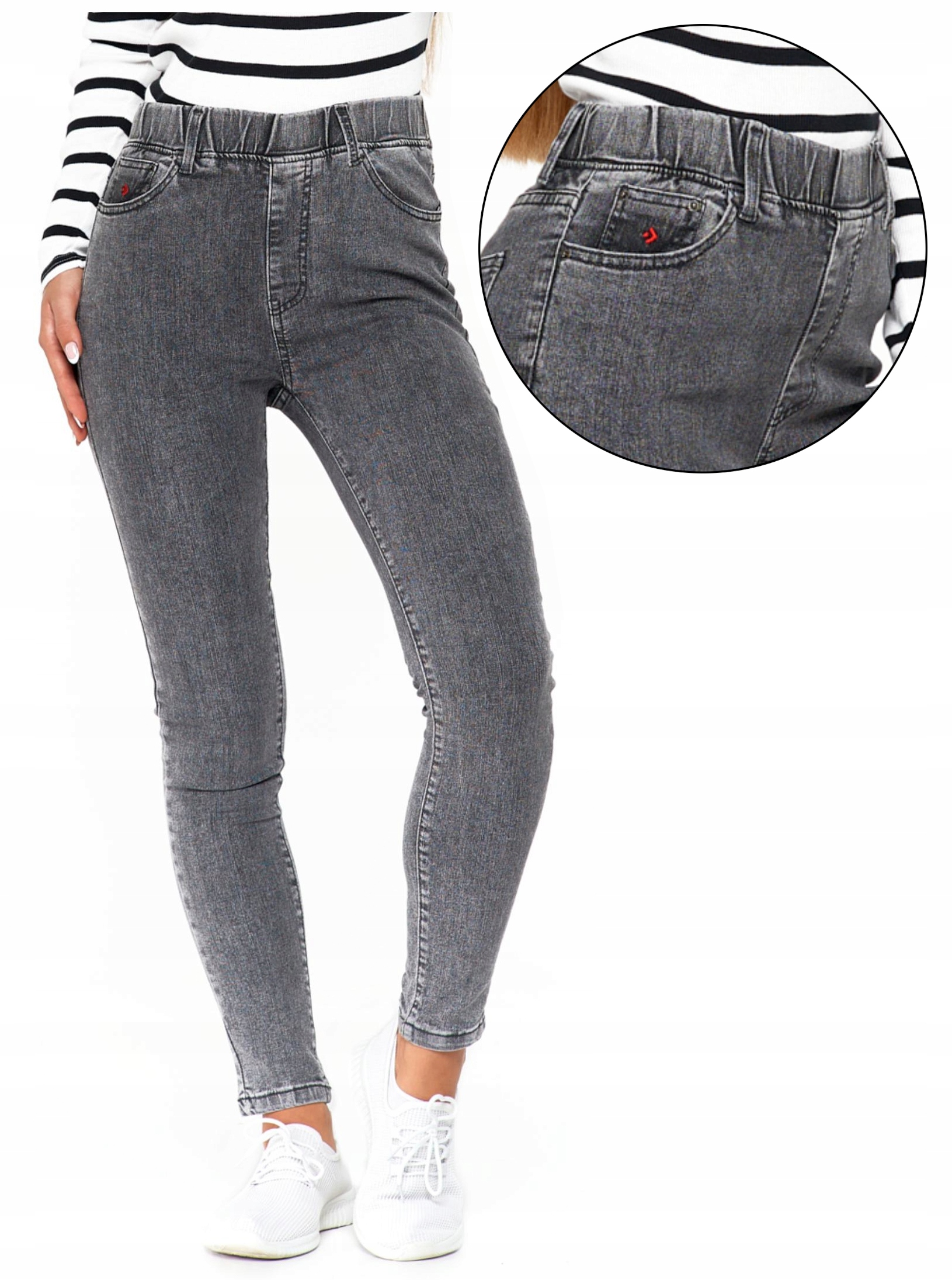

Jeansy Spodnie Skinny z wysokim stanem Moraj XL