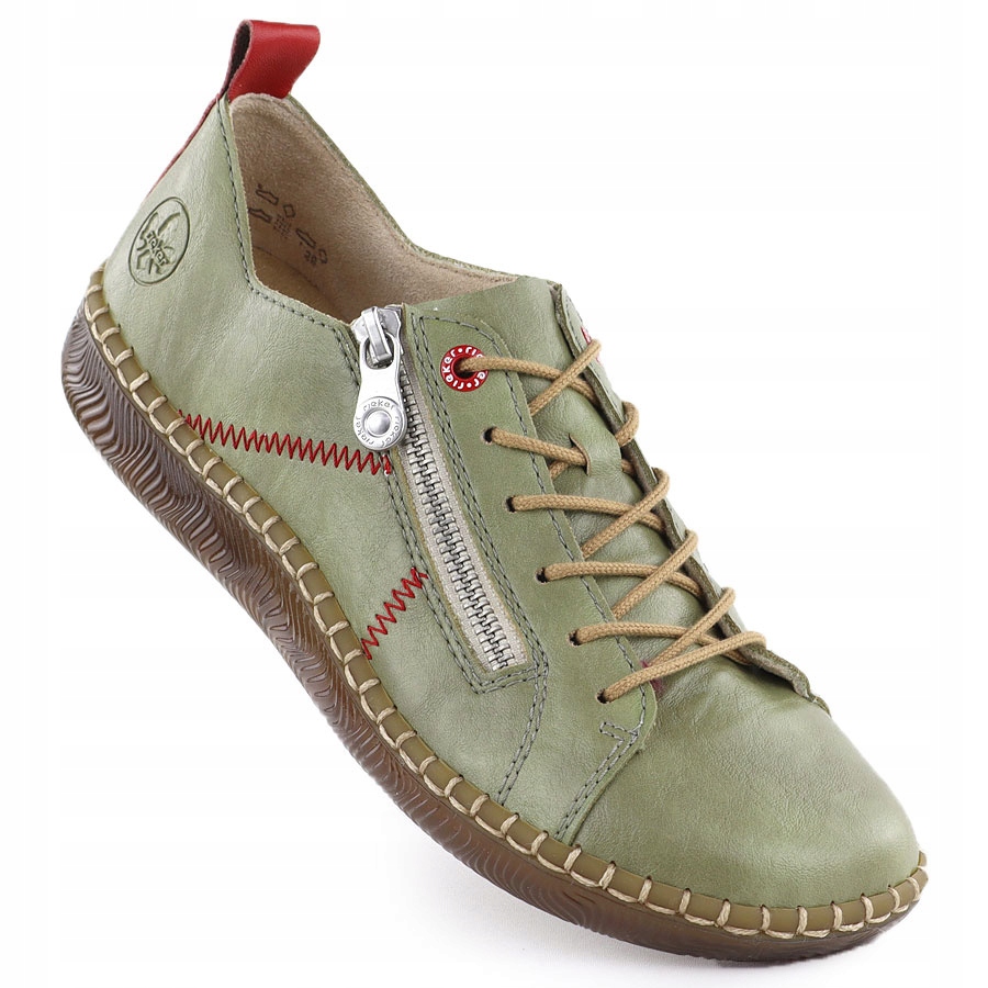 Zelené polobotky Rieker N2401-54 40