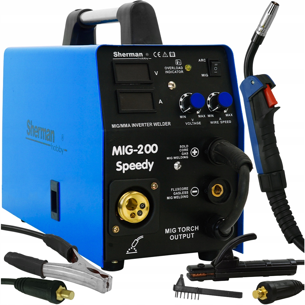 SPAWARKA inwertorowa SHERMAN MIG 200 Speedy 2w1 230V ELEKTRODOWA MMA IGBT