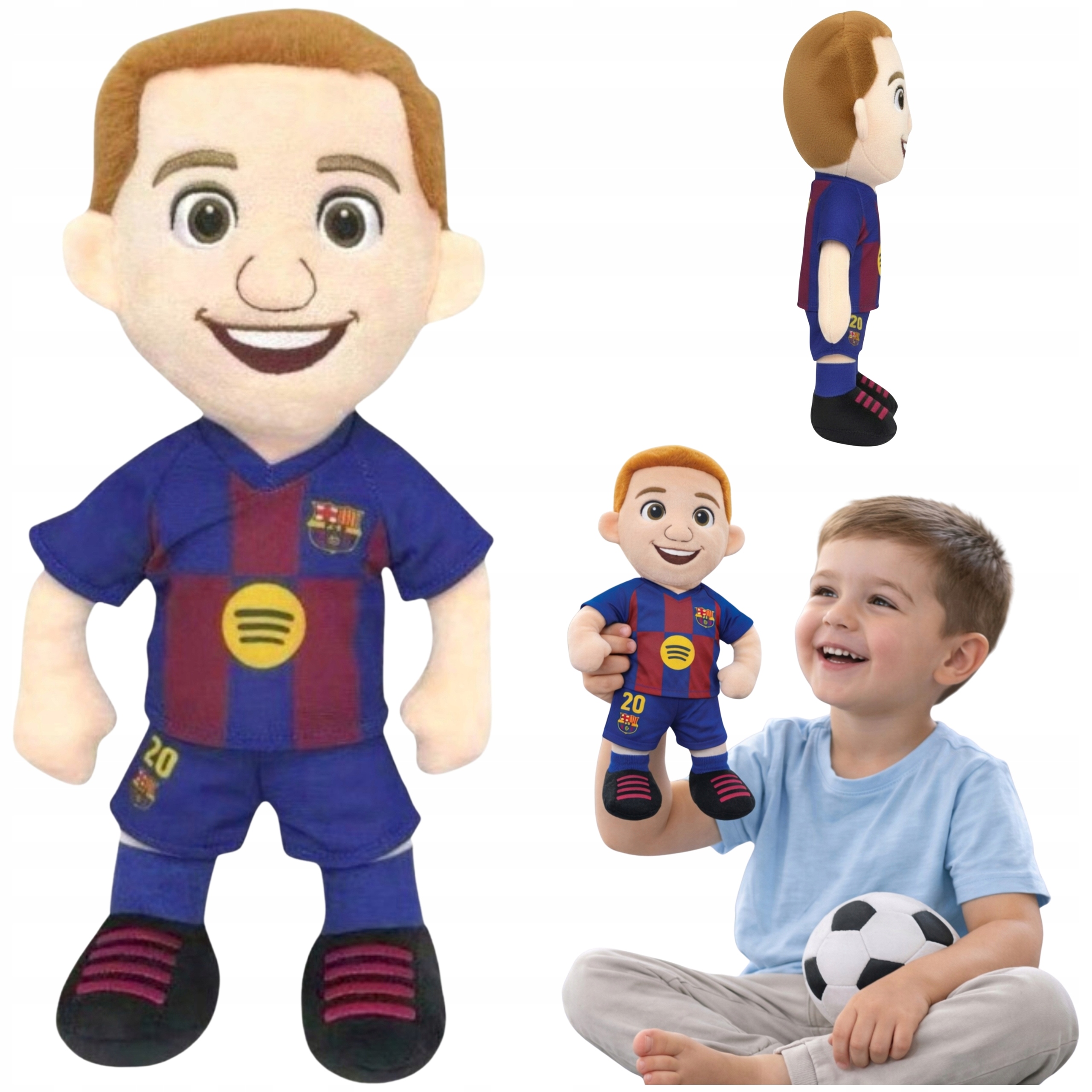 Pluszak Maskotka Fc Barcelona dla Dzieci Piłkarz Olmo 25cm dla Fana