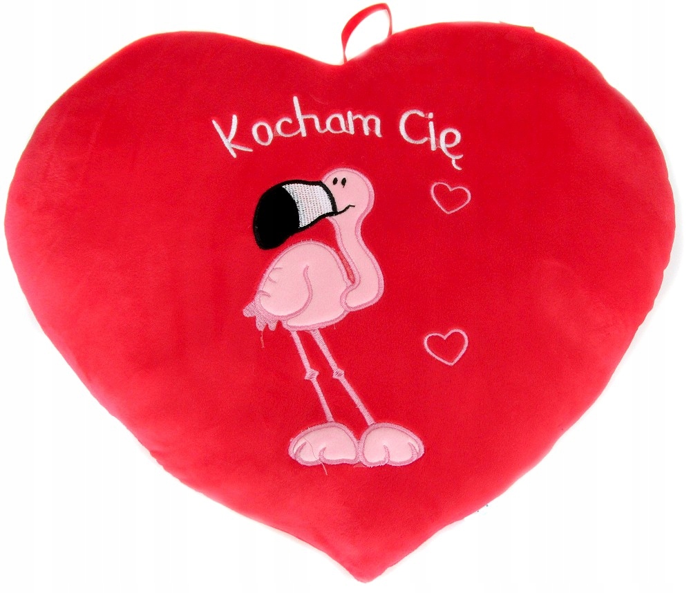 Poduszka Serce Flaming Kocham Cię 20cm WALENTYNKI