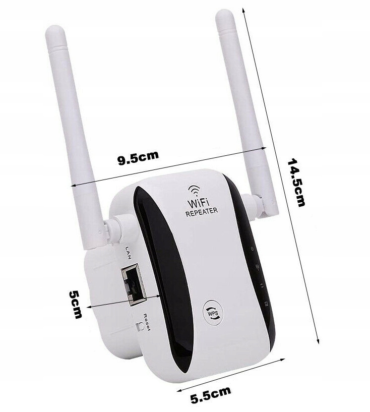 WZMACNIACZ SYGNAŁU Wi-Fi MOCNY Repeater 300Mb/s Model LV-WR30