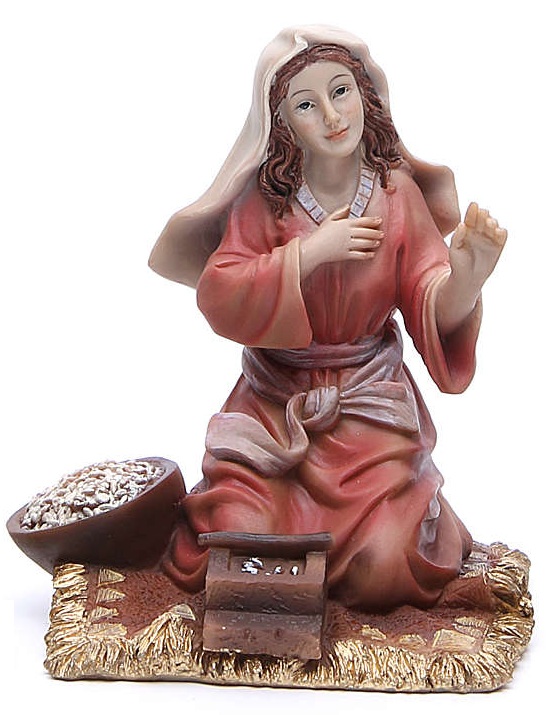 Figurka Do Betlému "Klečící žena na koberci" pro figurky o výšce 20 cm