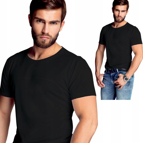 

T-shirt męski z jedwabiu wiskozowego Mewa James