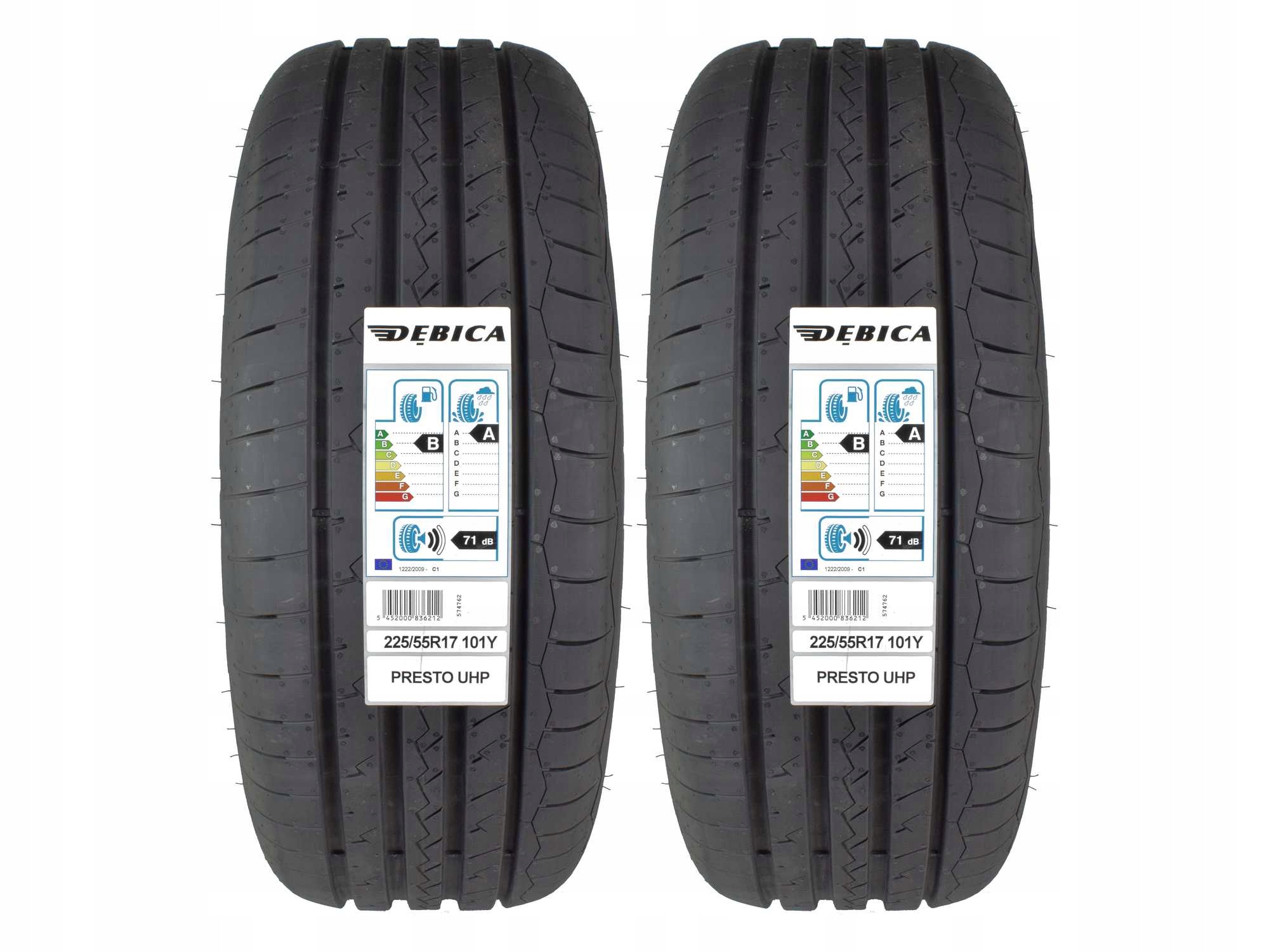 

2 Opony letnie 225/55R17 Dębica Presto Uhp 2 Rant