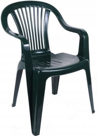 ZIELONE PLASTIKOWE MOCNE OGRODOWE TARASOWE KRZESŁO DO OGRODU BERYL Kod producenta 556