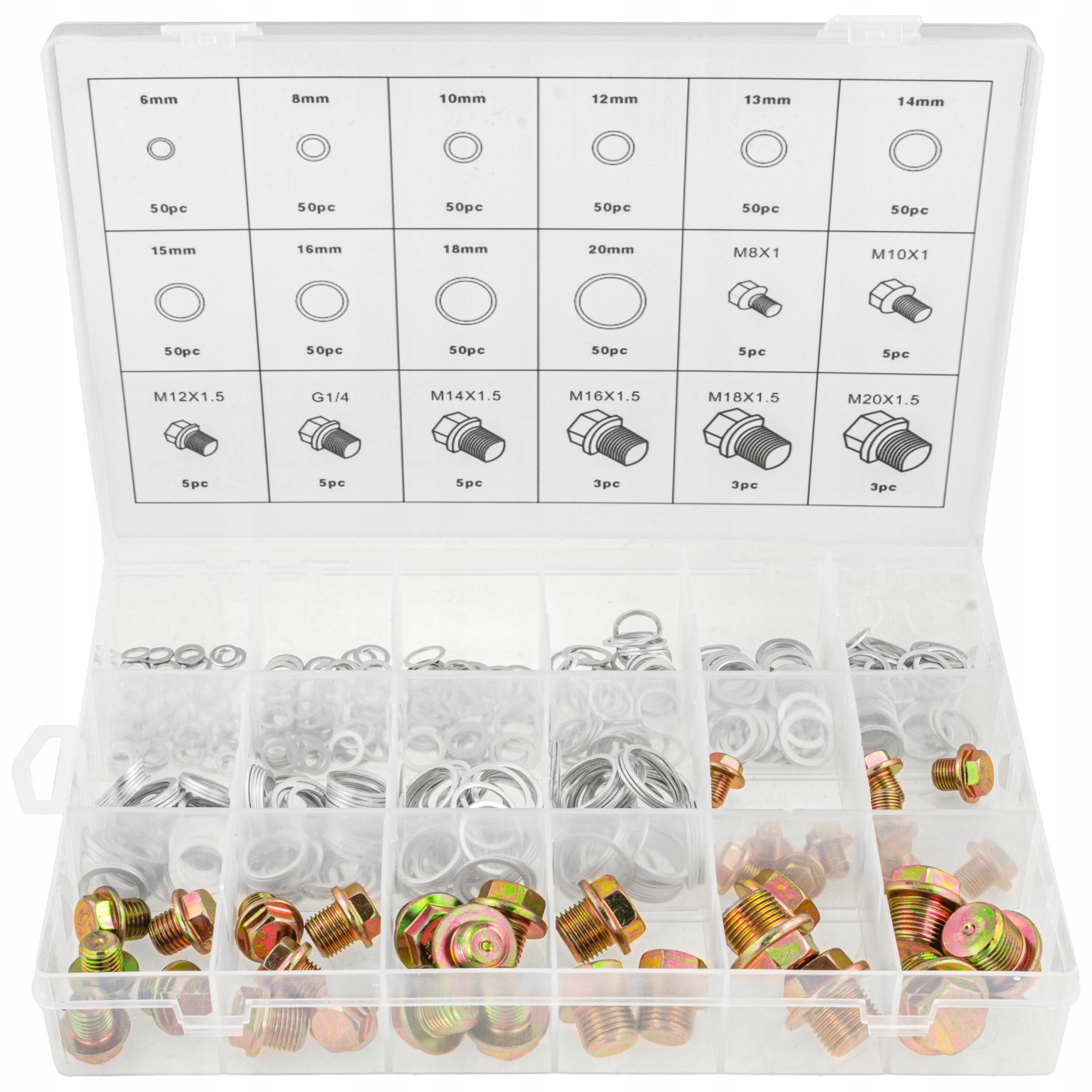 F01501 ZESTAW PODKŁĄDEK ALUMINIUM