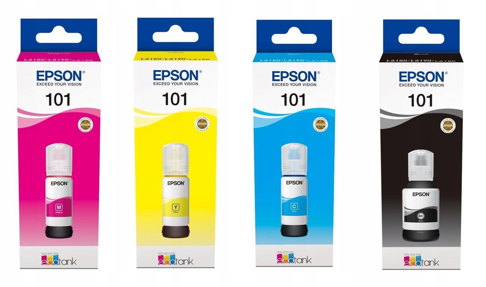 

4x tusz Oryg. Epson 101 EcoTank L4150 L4160 L6160