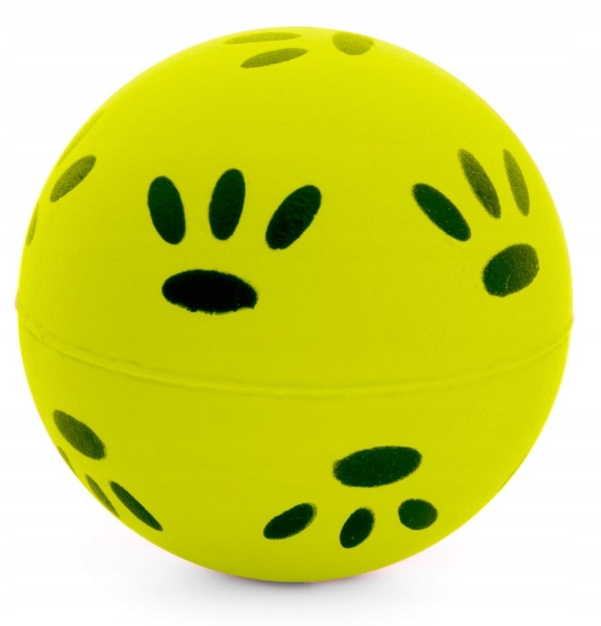 

Jk Animals Piłka gumowa w łapki żółta 7,2cm