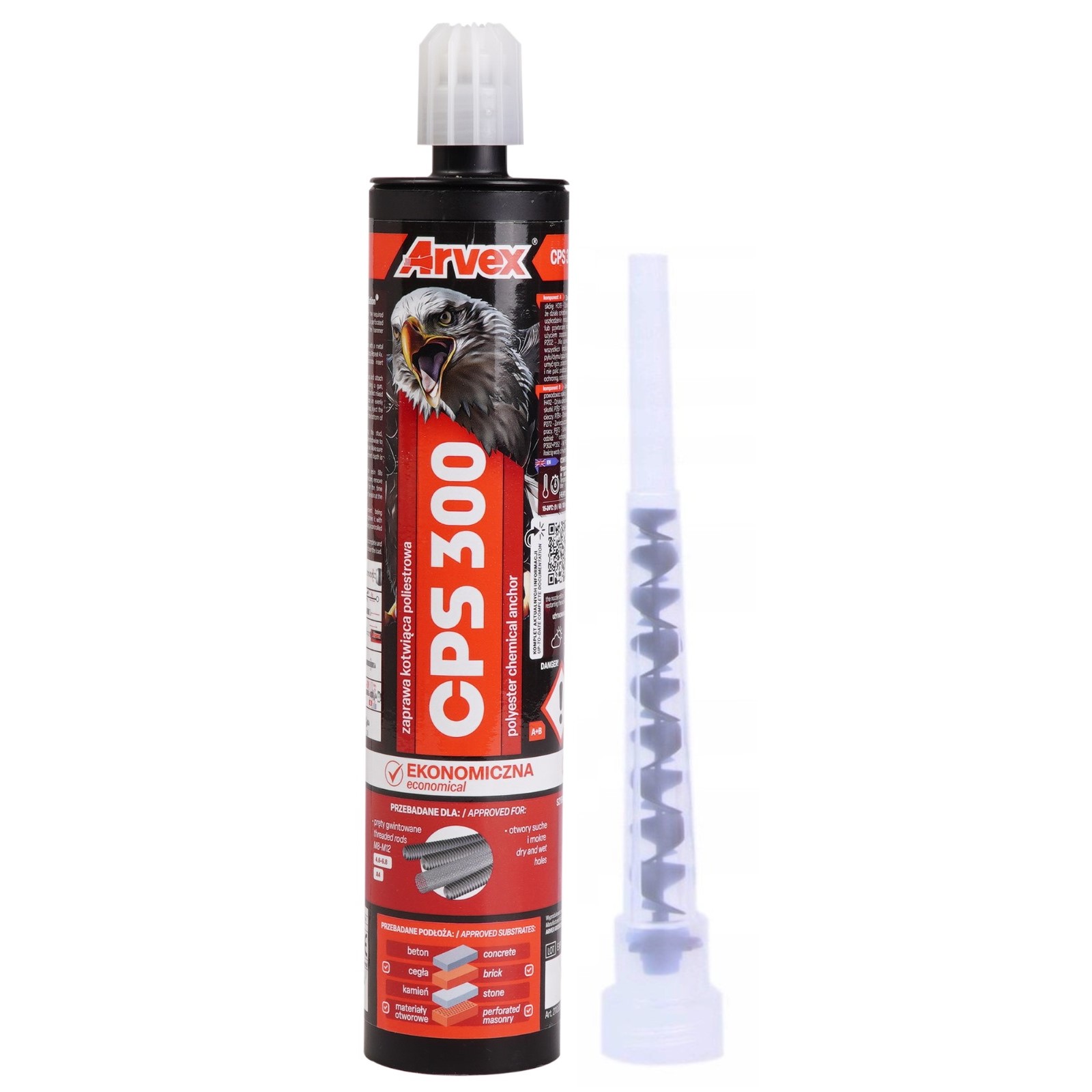 ARVEX KOTWA CHEMICZNA CPS300 POLIESTROWA ZAPRAWA KOTWIĄCA 300 ml