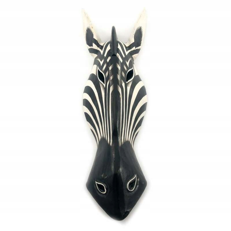 

Maska zebra, drewniana (płaskorzeźba, ozdoba)