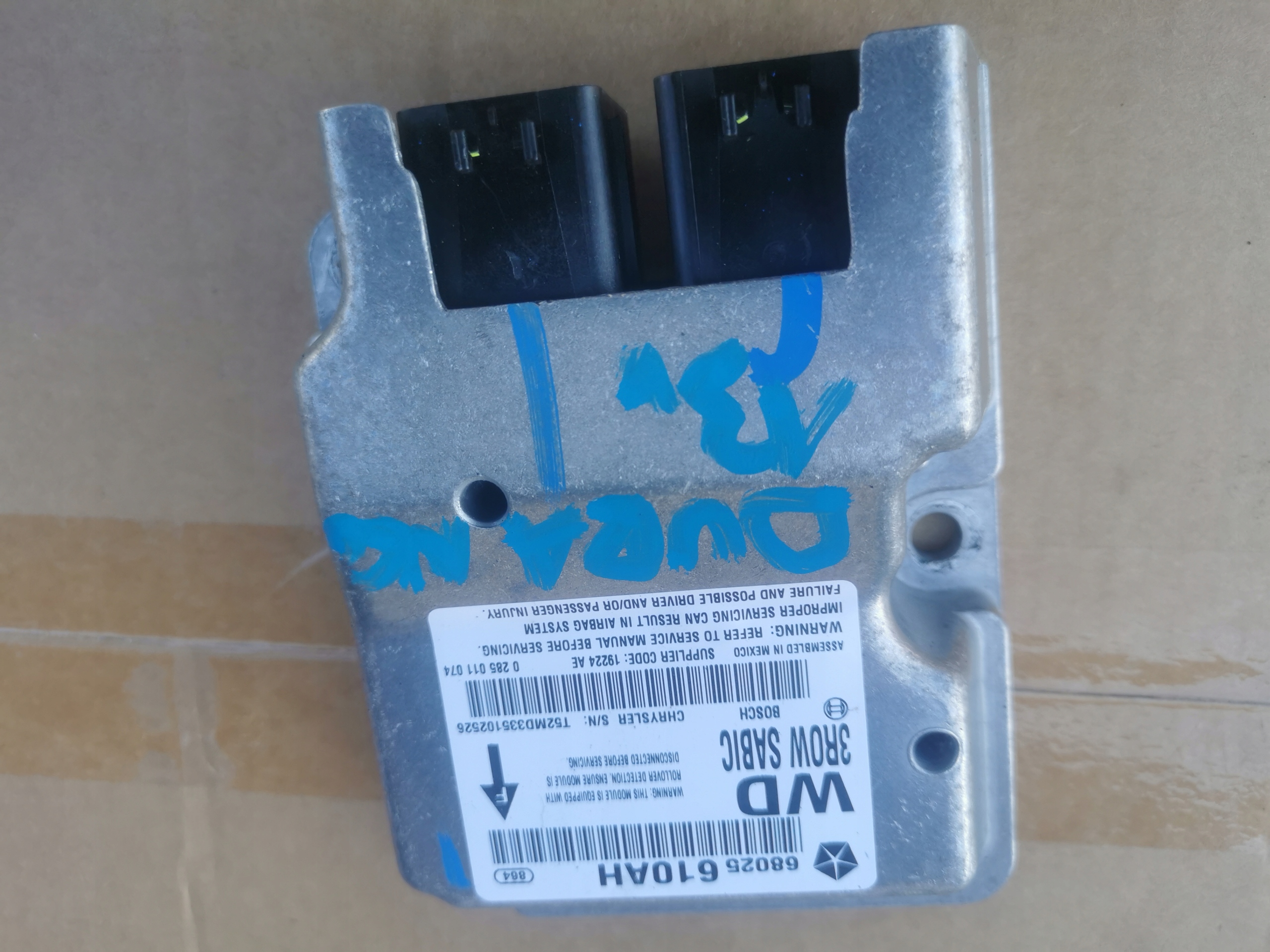 MODUŁ PODUSZEK AIRBAG 68025610AH DODGE DURANGO 68025610AH za 249 zł z