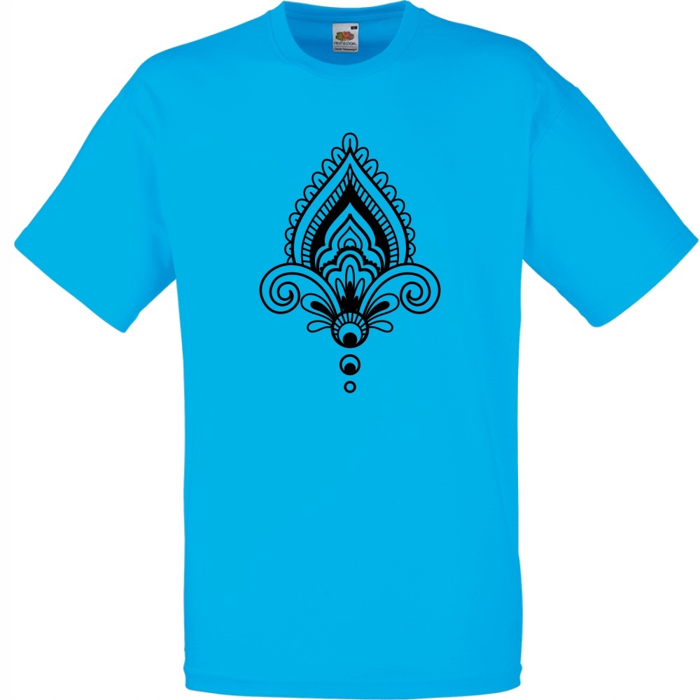 

Koszulka mandala symbol S lazurowa