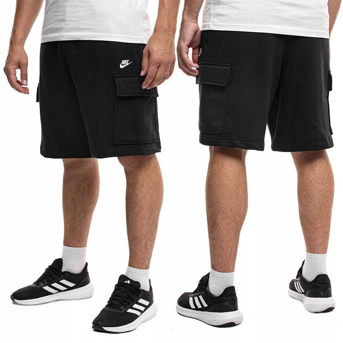 Kraťasy Nike Club Černé Cargo Dresové s kapsami Šortky vel. XXL