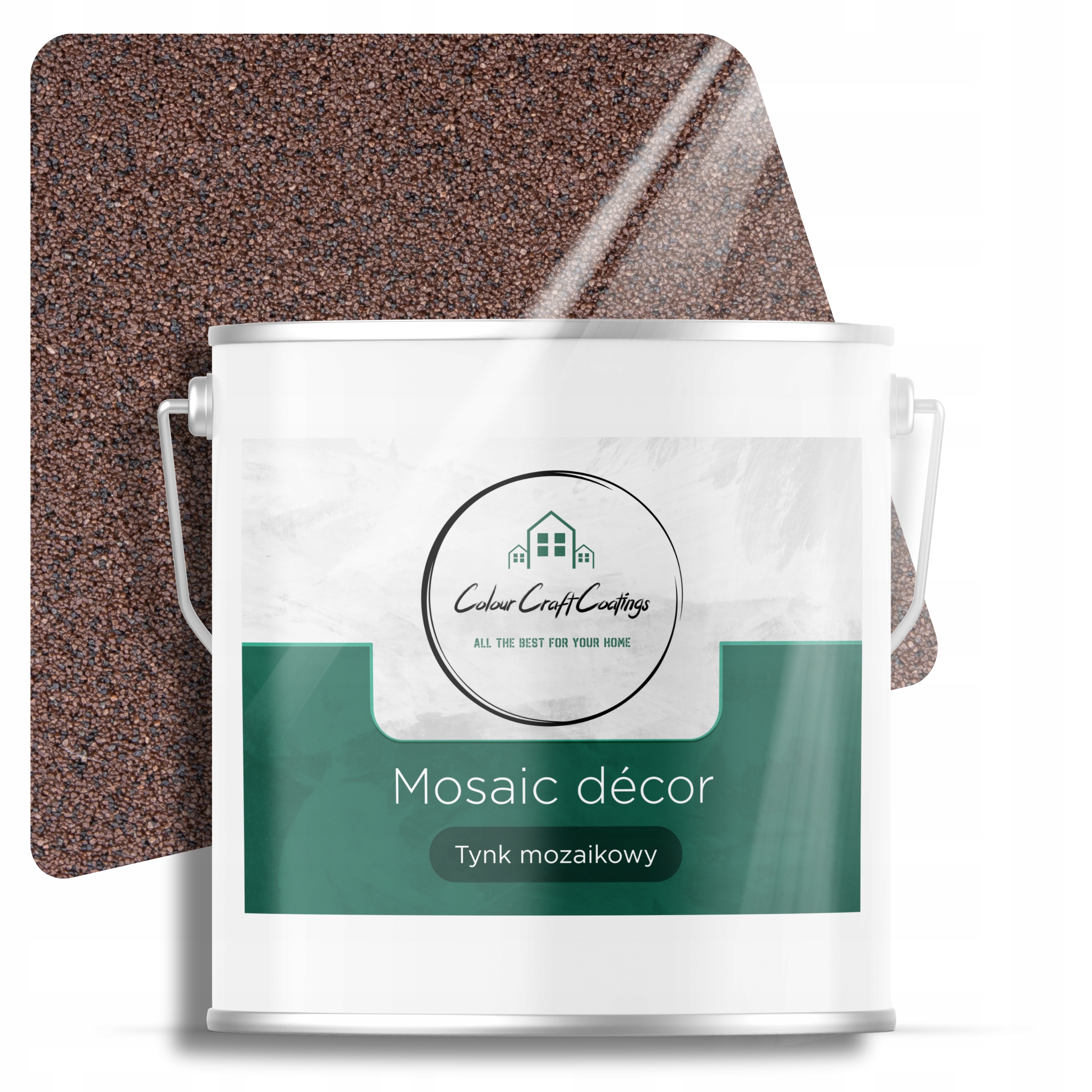 Tynk Mozaikowy Mozaika Żywiczny Dekoracyjny Ozdobny Brązowy Ciemny M81 7Kg