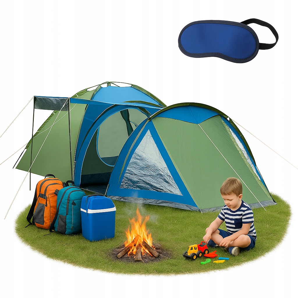 3w1 Zestaw Mocny Namiot Turystyczny Kempingowy Acamper 4 osobowy Gratisy