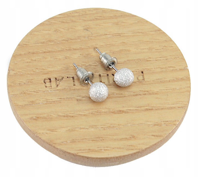 

Kolczyki Srebrne Diamentowe Kule 6 MM