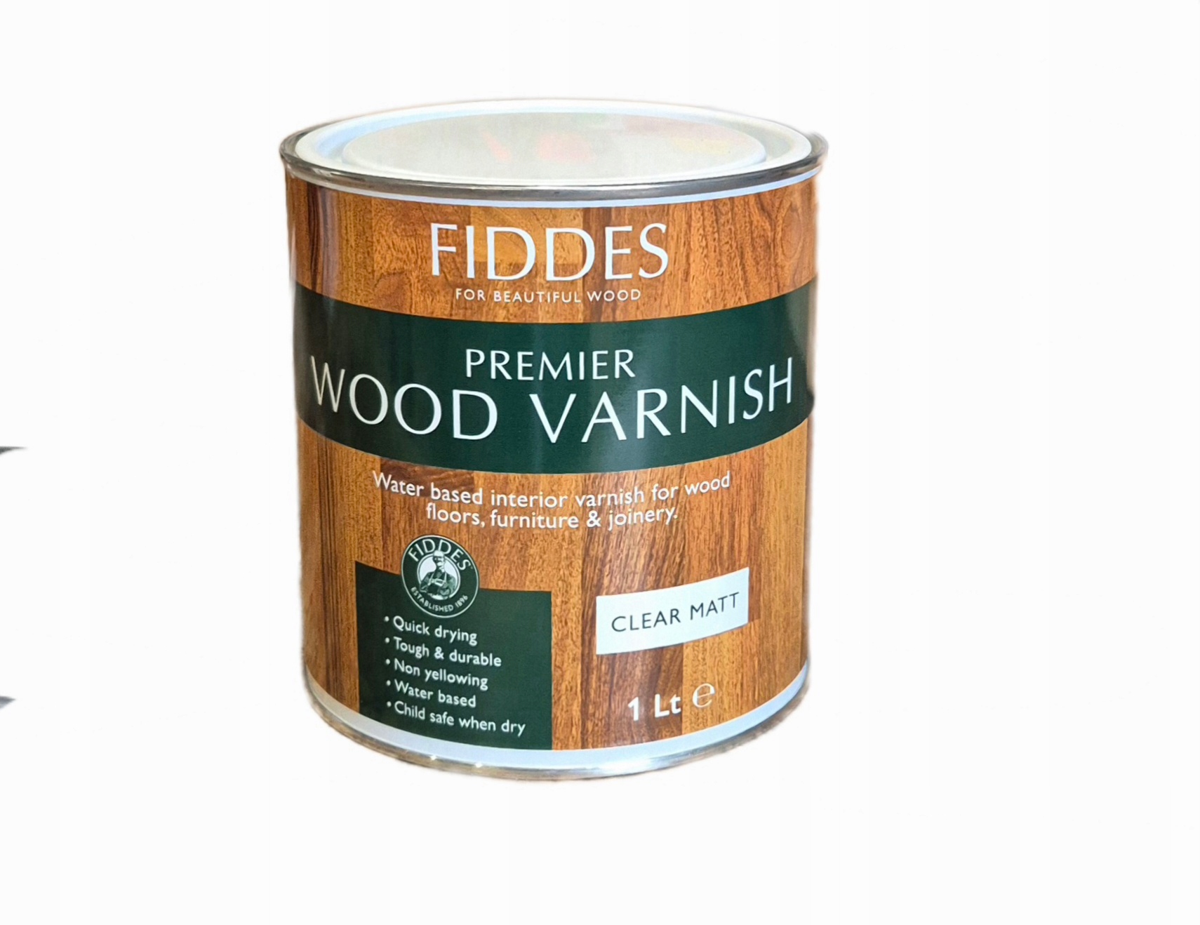 Fiddes Lakier wodny Premier Wood Varnish Matt bezbarwny matowy 1L