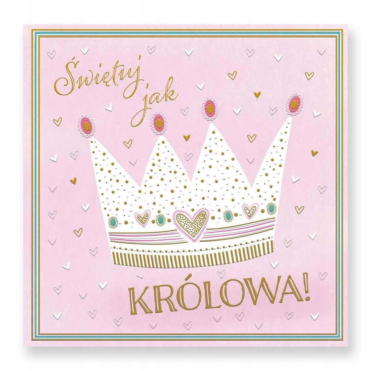 666008 KARNET KWADRATOWY ŚWIĘTUJ JAK KRÓLOWA! HENRY