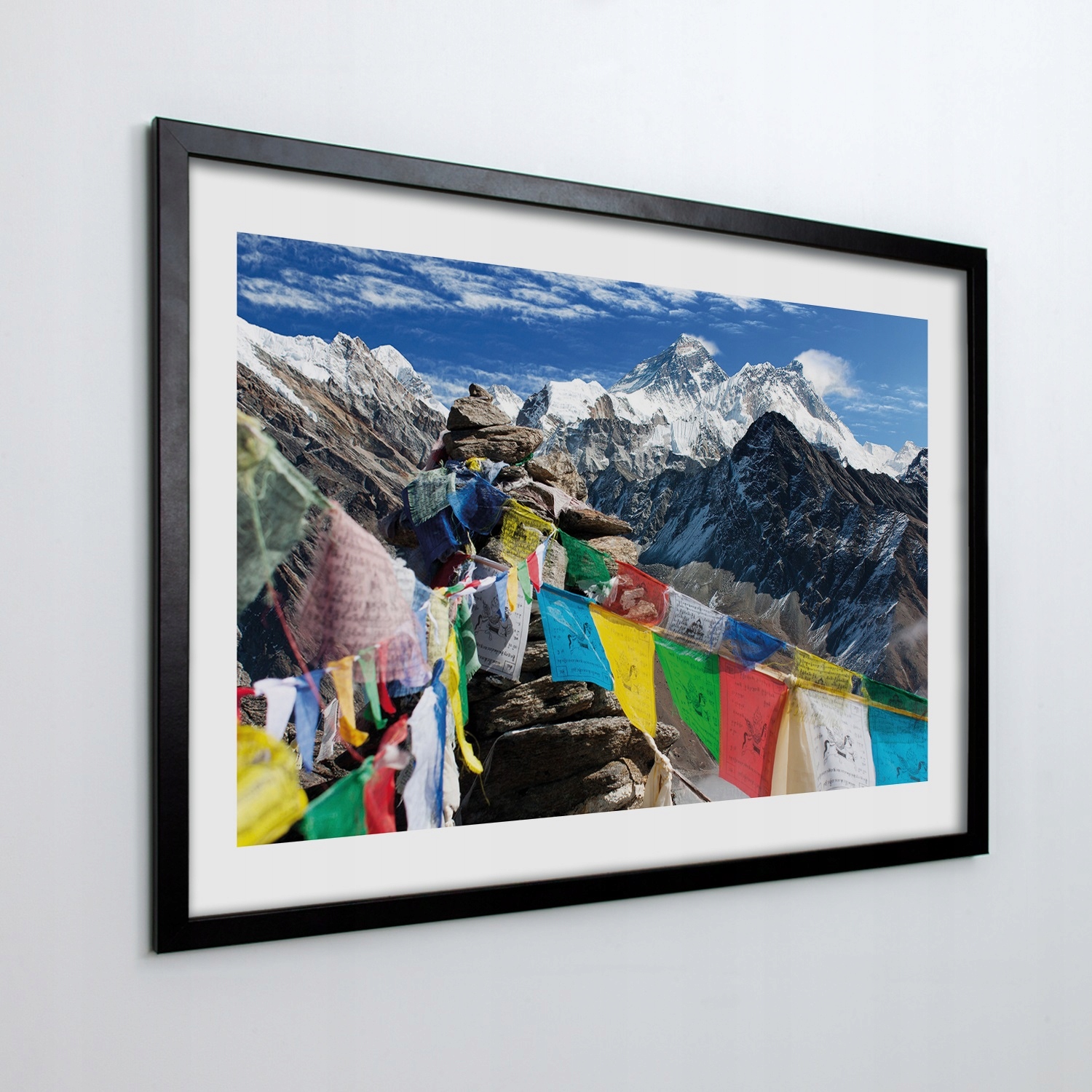 

Obraz w ramie na ścianę Nepal everest flagi 70x50