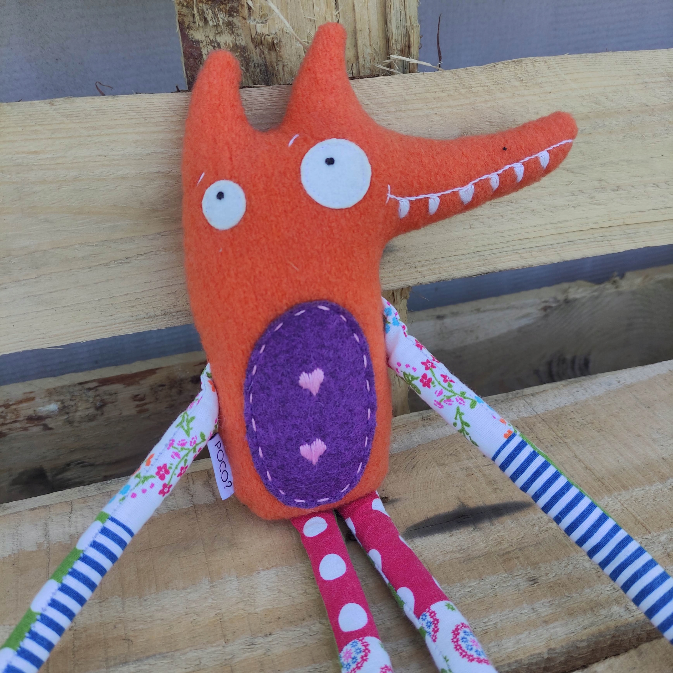 Divoká liška, barevná liška, dětský mazlíček handmade