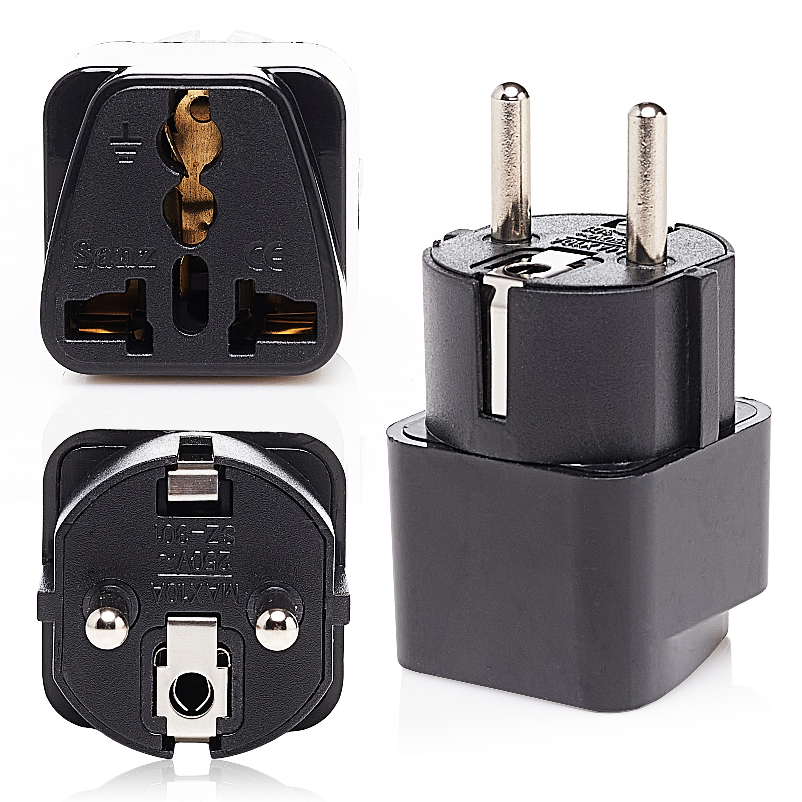 Adapter Przejściówka Wtyczka Angielska Gniazdko Uk Na Eu Pl 2000W 10A 250V