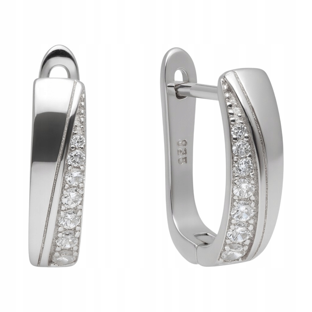 Stříbrné náušnice Ag 925 rhodiované s zirkony IM0370925ER