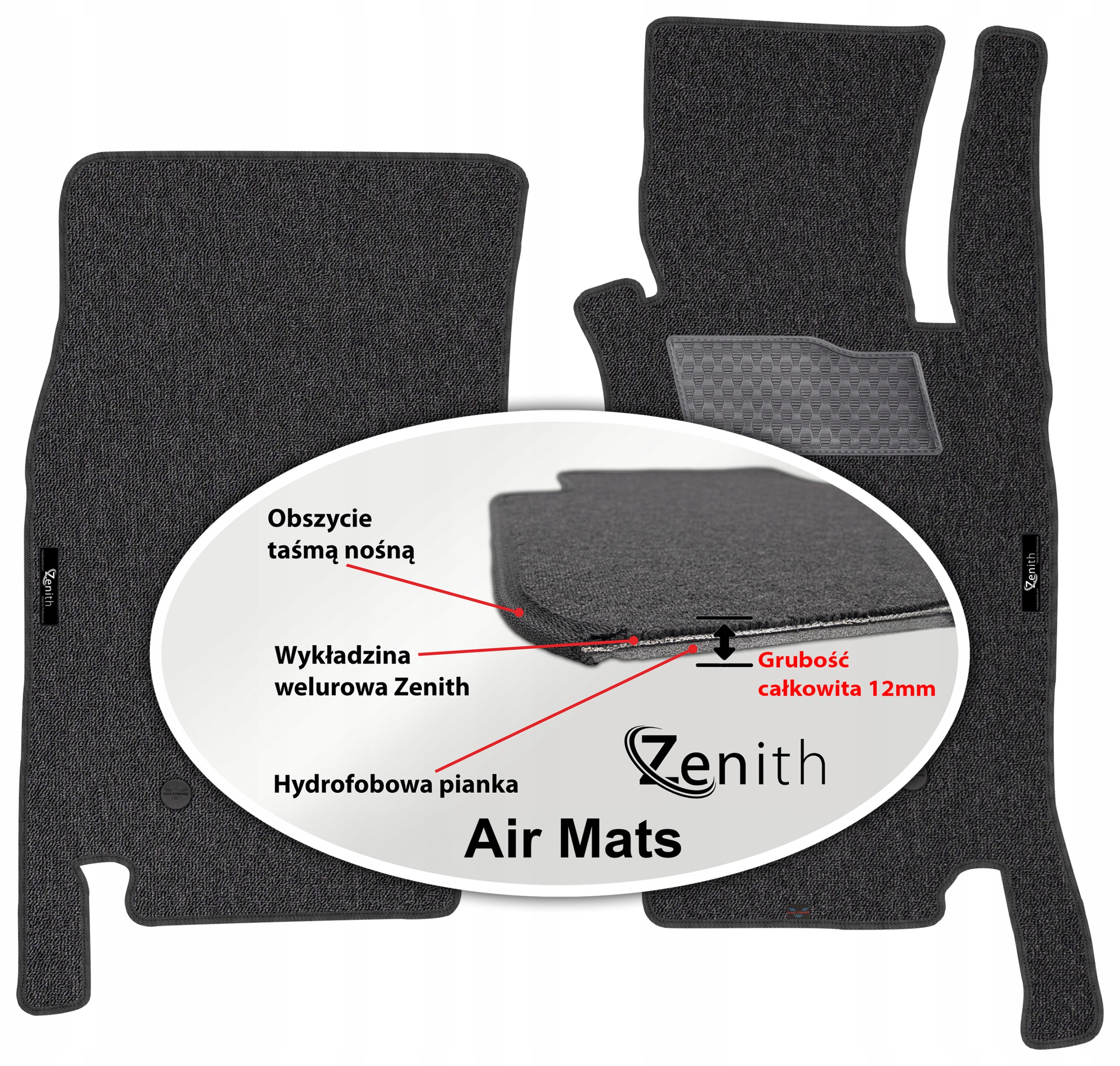 Nissan 370Z Coupe Eng 10-20 Velurové koberce do auta Zenith Air Mats
