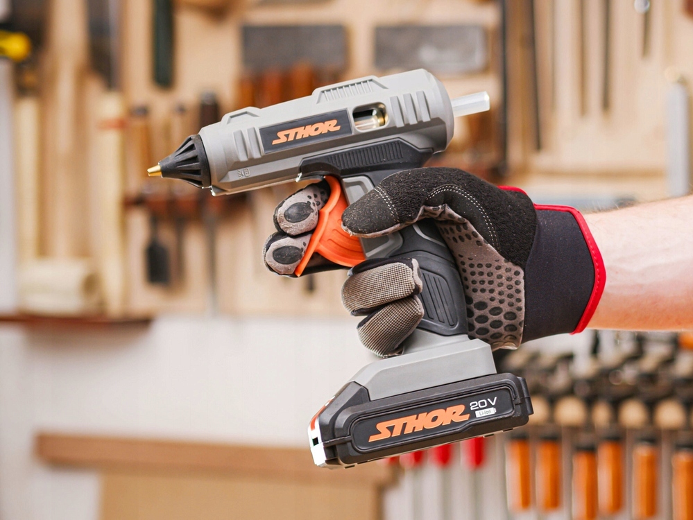 PISTOLET DO KLEJU 11MM AKUMULAT. 20V STHOR +4Ah Zasilanie akumulatorowe