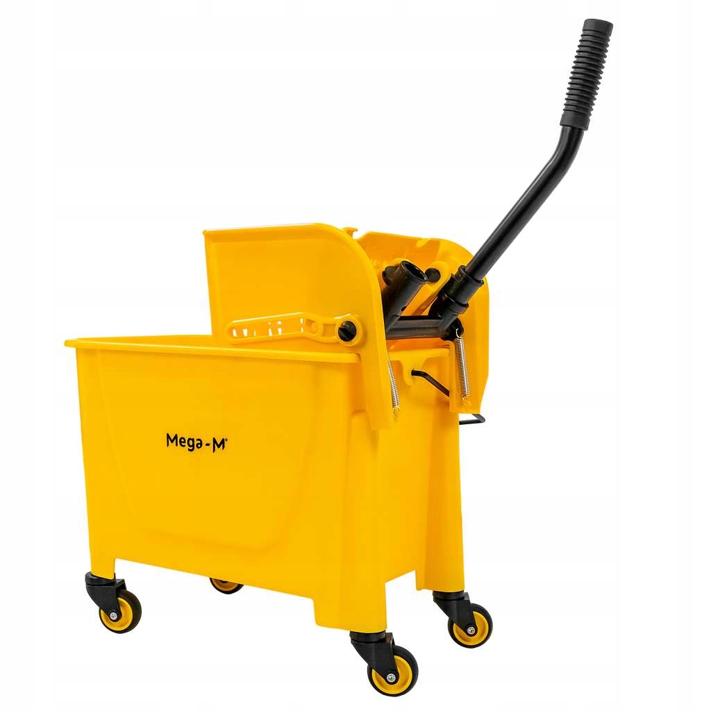 Jednokbelíkový úklidový vozík s lisem 20 l Profesionální Mega-M
