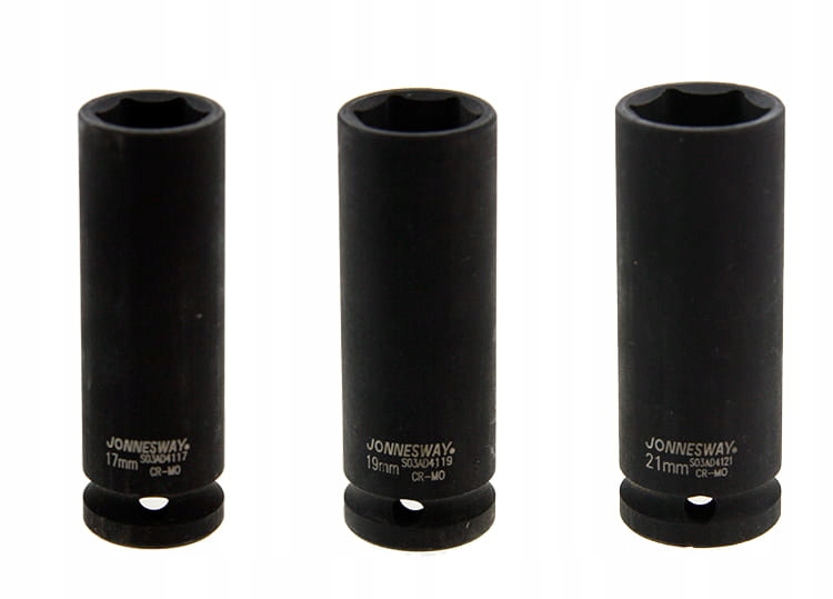Zestaw nasadek udarowych długich 17, 19, 21mm