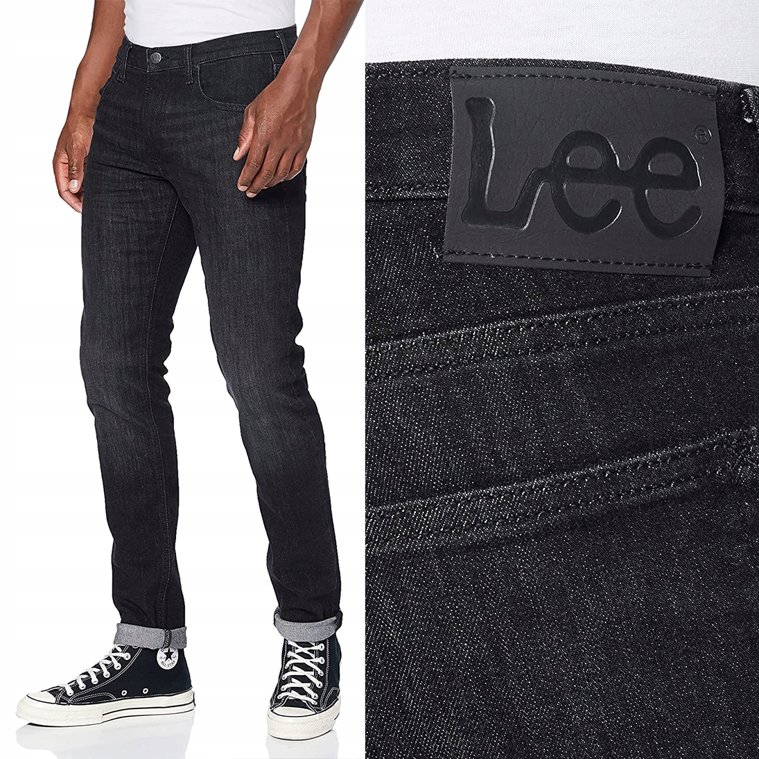 

Lee Luke Slim Worn Magnet Czarne Rurki W32 L32