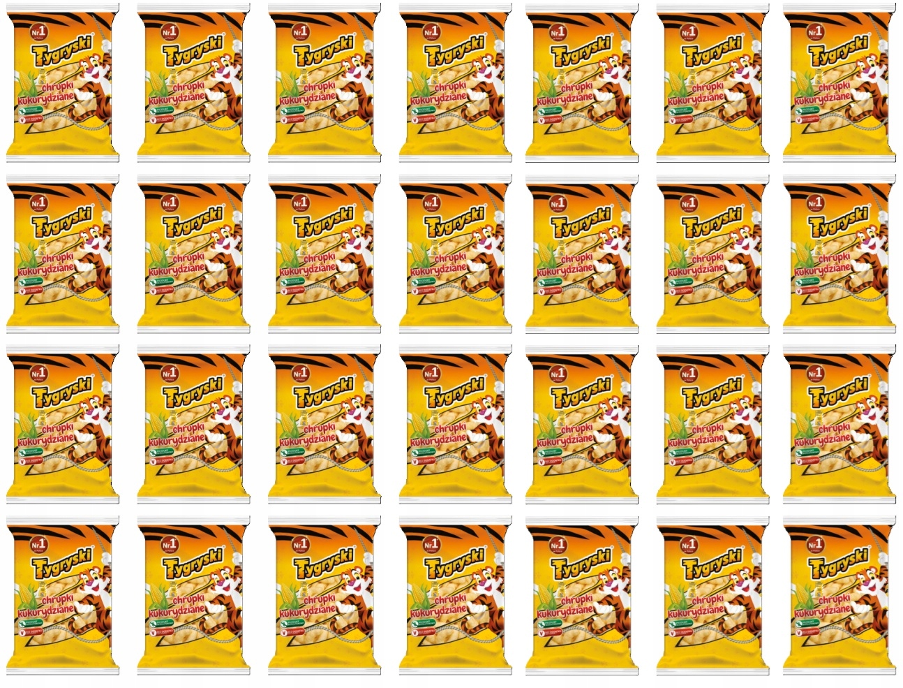 28x 90g Tygryski Chrupki kukurydziane Karton