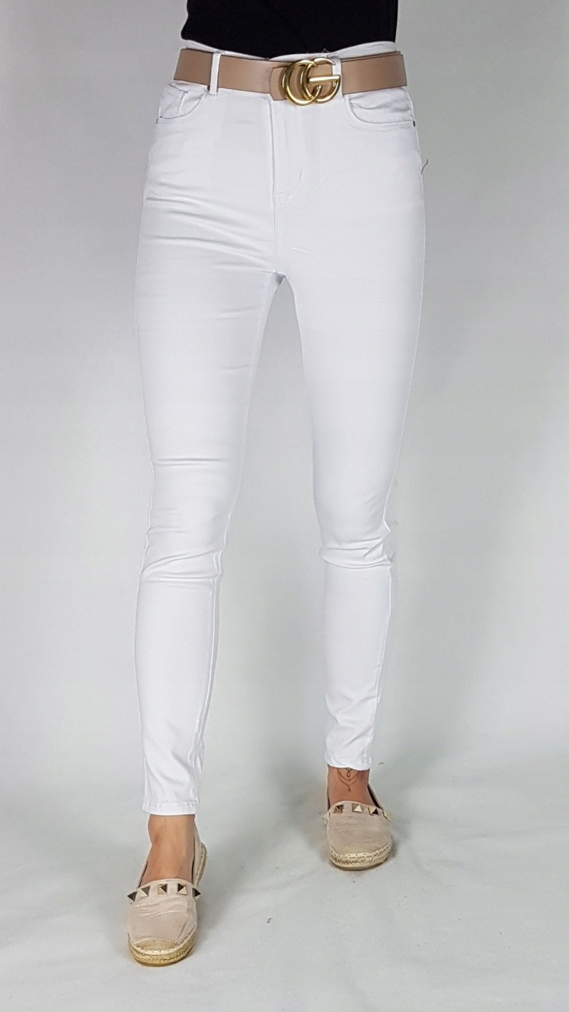 SPODNIE BIAŁE GOODIES Z WYSOKIM STANEM ROZ 38 Marka Goodies