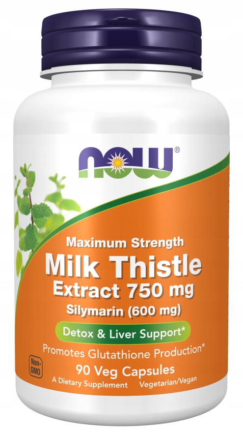 Now Foods Silymarin Milk Thistle Extract 750MG 90VC Ostropest Plamisty