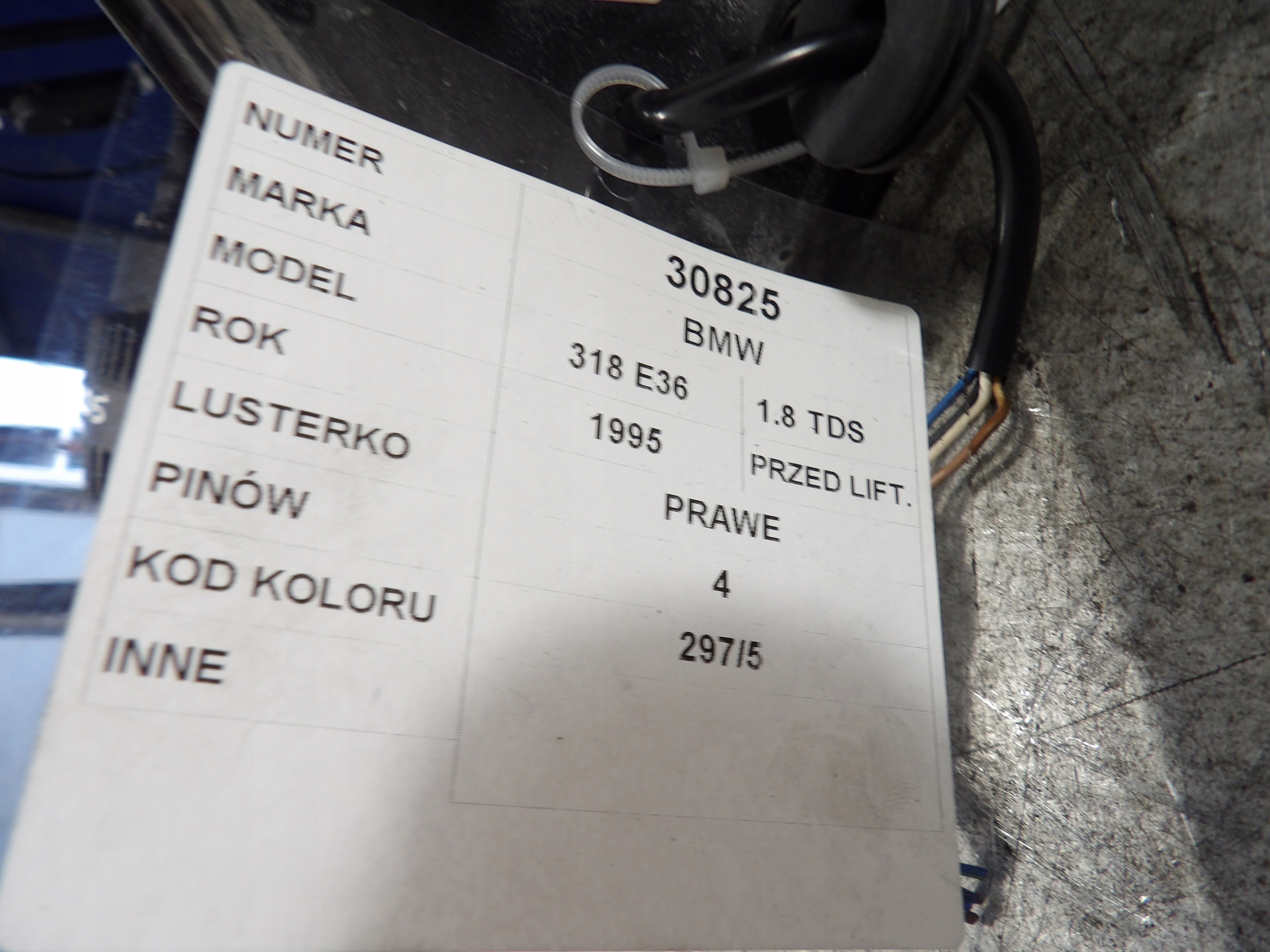 BMW E36 Spiegel rechts 1,8TDS lak. 297/5