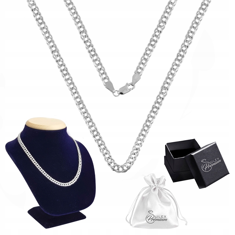 Stříbrný řetízek ryzost 925 Splétaný Rombo Rombus pro přívěsky 50 cm x 3.5 mm