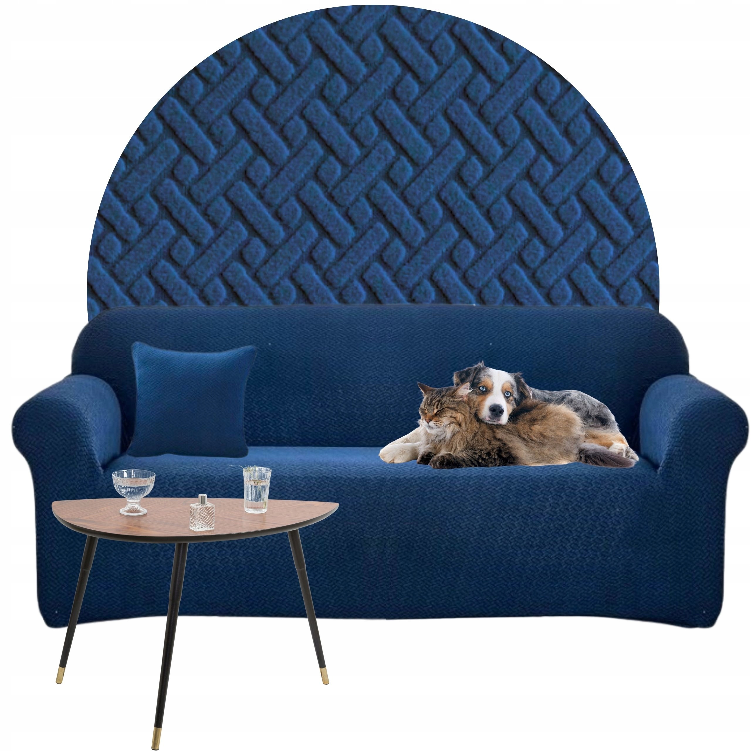 Potah Na Pohovku Elastický Žakár S Jedličkou 145-185 Oeko Tex