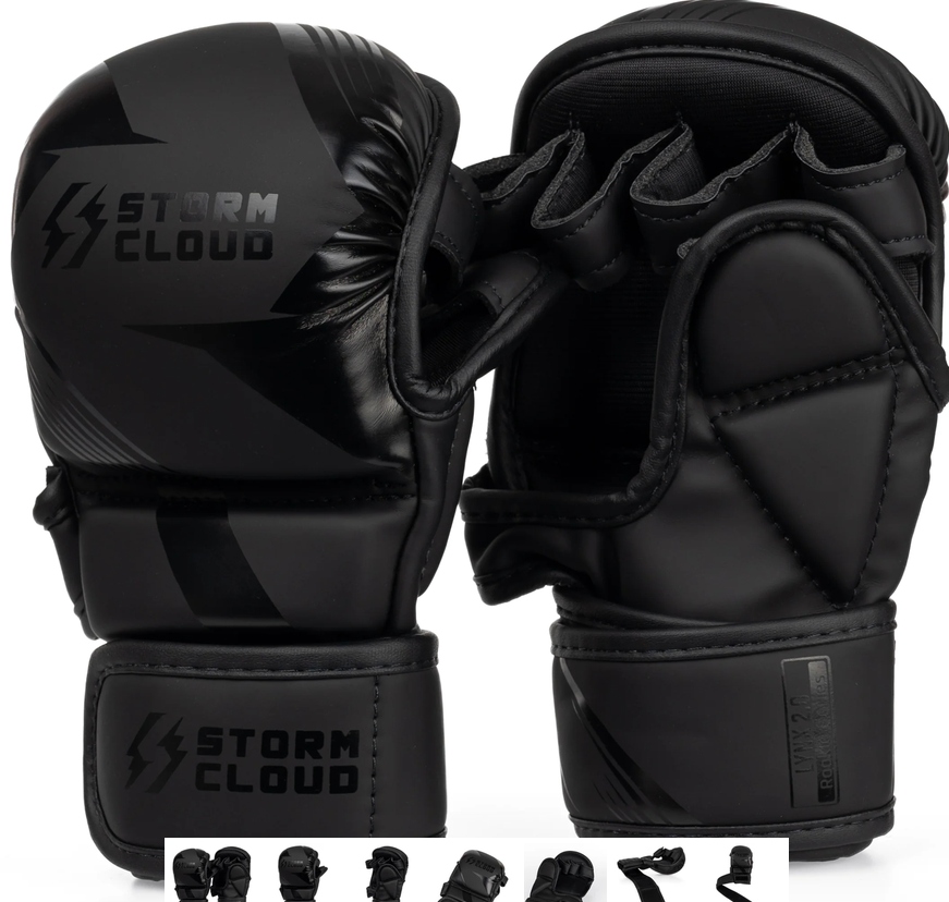 Rękawice Mma sparingowe StormCloud Lynx Nowy 2.0 7 oz czarne S