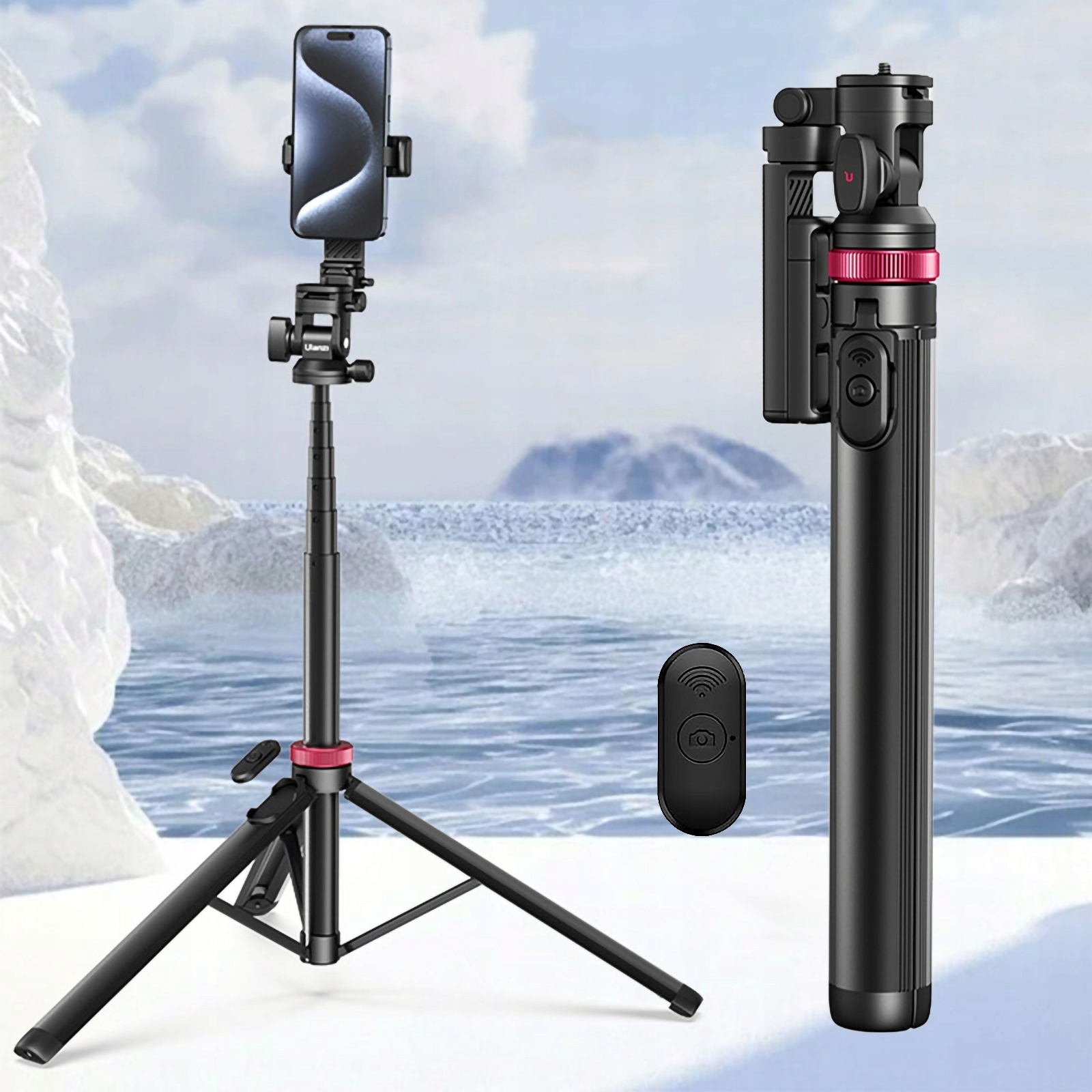 ULANZI MT-78 Statyw Kamera Selfie-Stick Bluetooth Telefon DSLR iPhone — miniatura 16