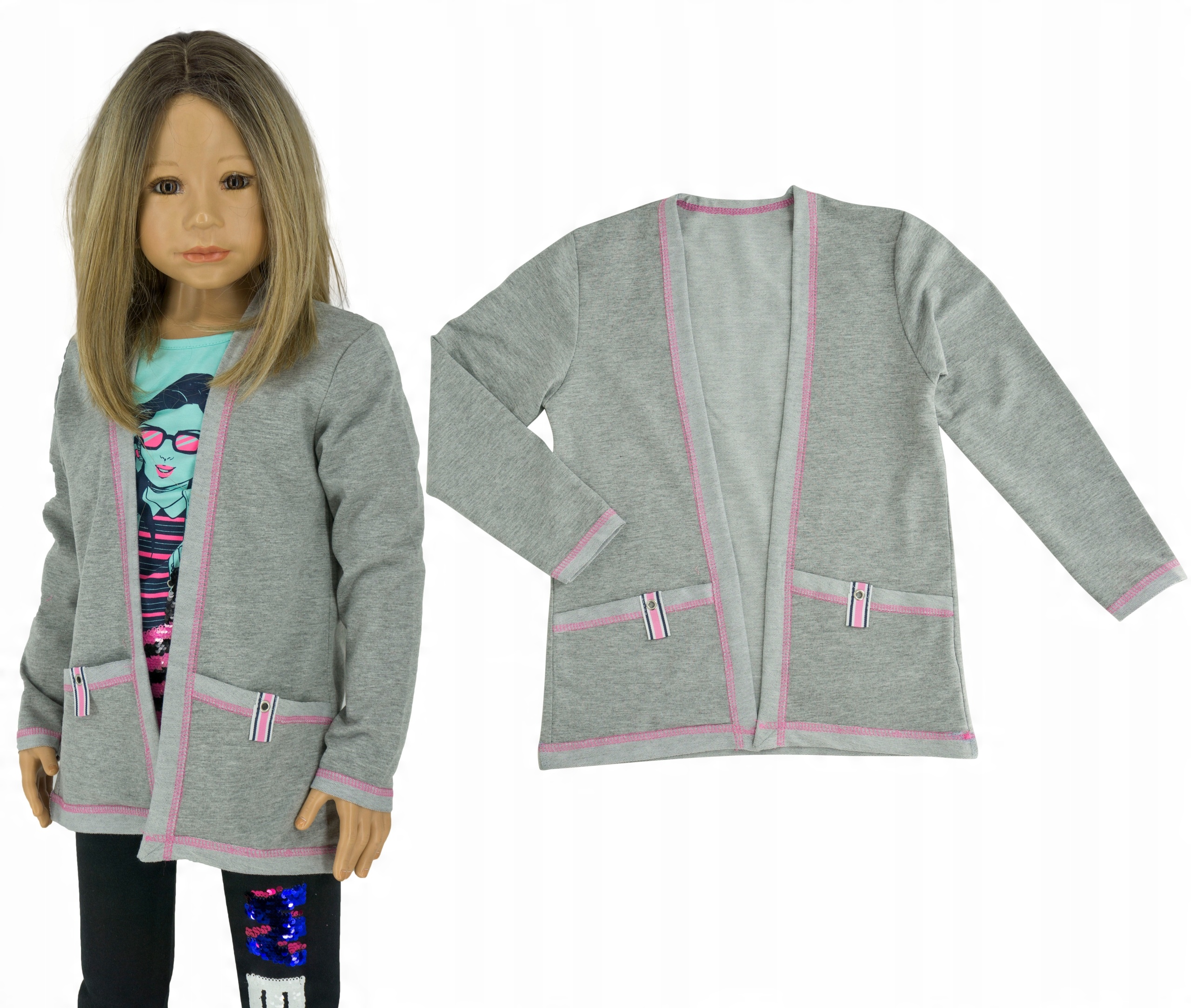

504 Bluza kardigan narzutka rozmiar 134/140