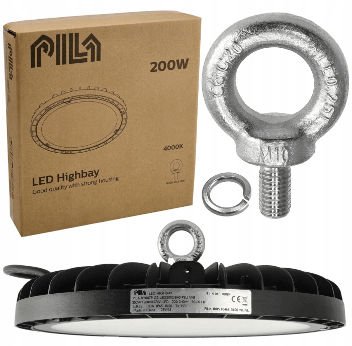 Závěsná Lampa Pila Led Skladová Průmyslová Ufo 200W 20000lm 4000K IP65