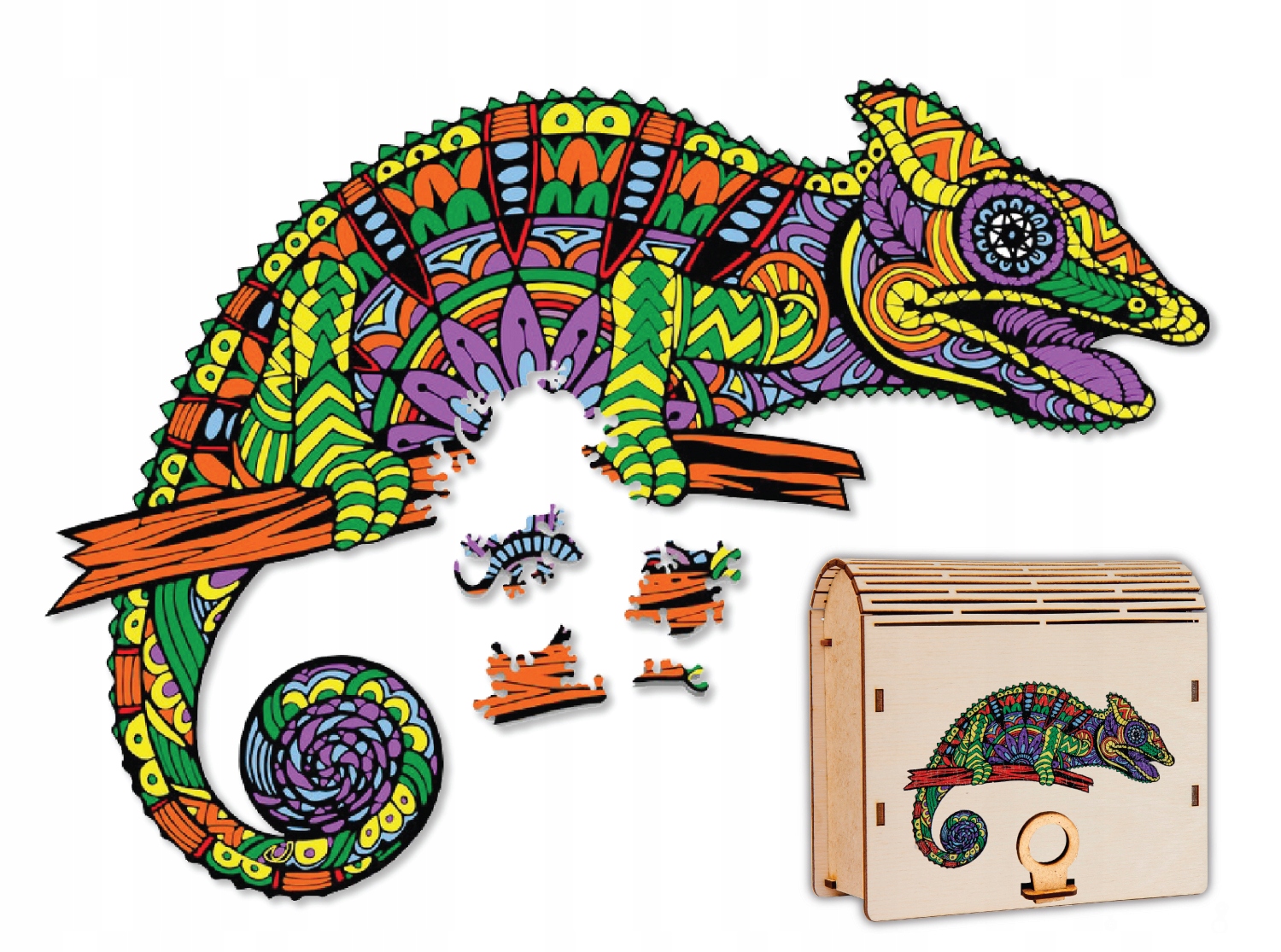 

Puzzle Drewniane dla dorosłych Kameleon2XL