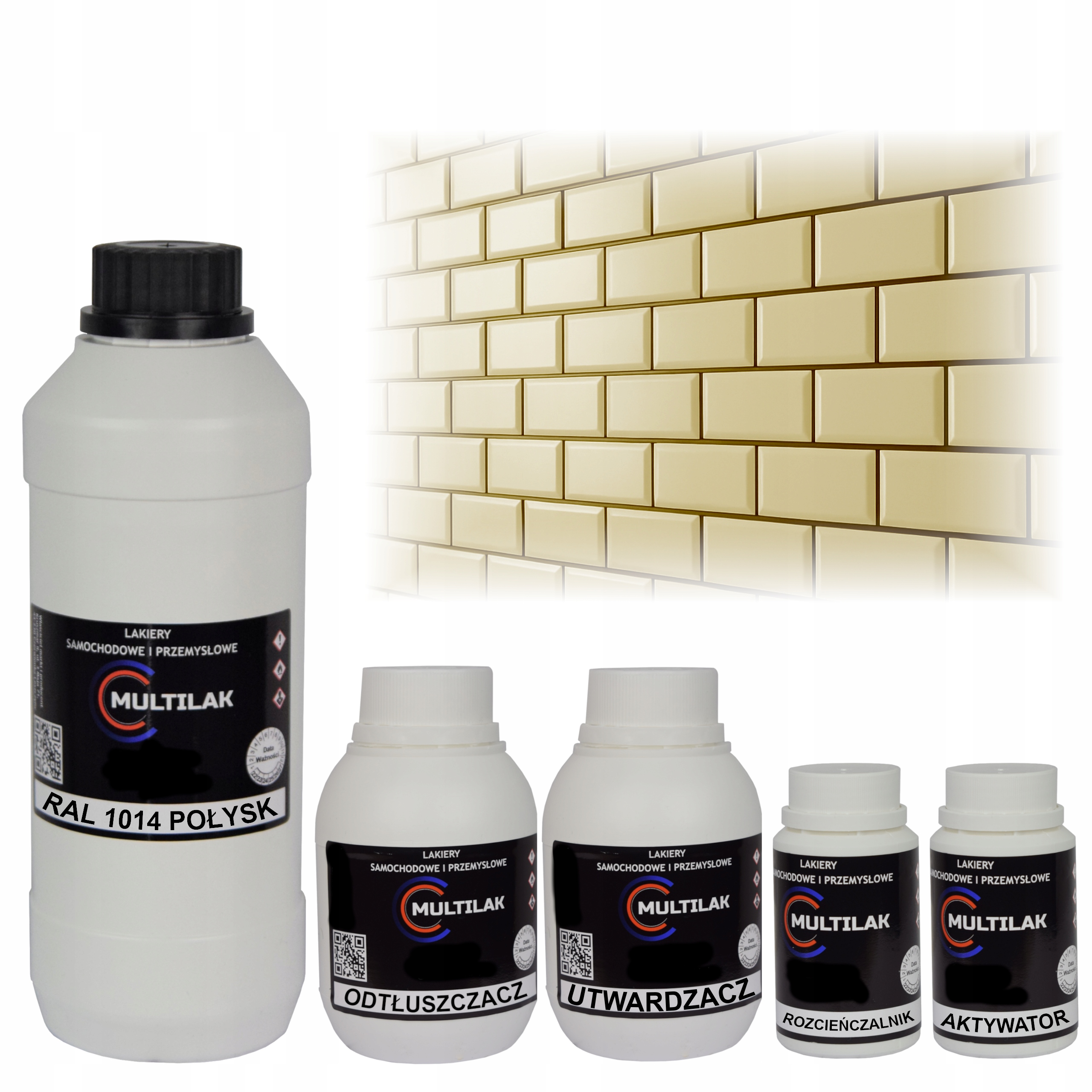 Lak farba Ral 1014 na glazúru dlaždíc a dlaždíc na valček, štetec 1L Lesk