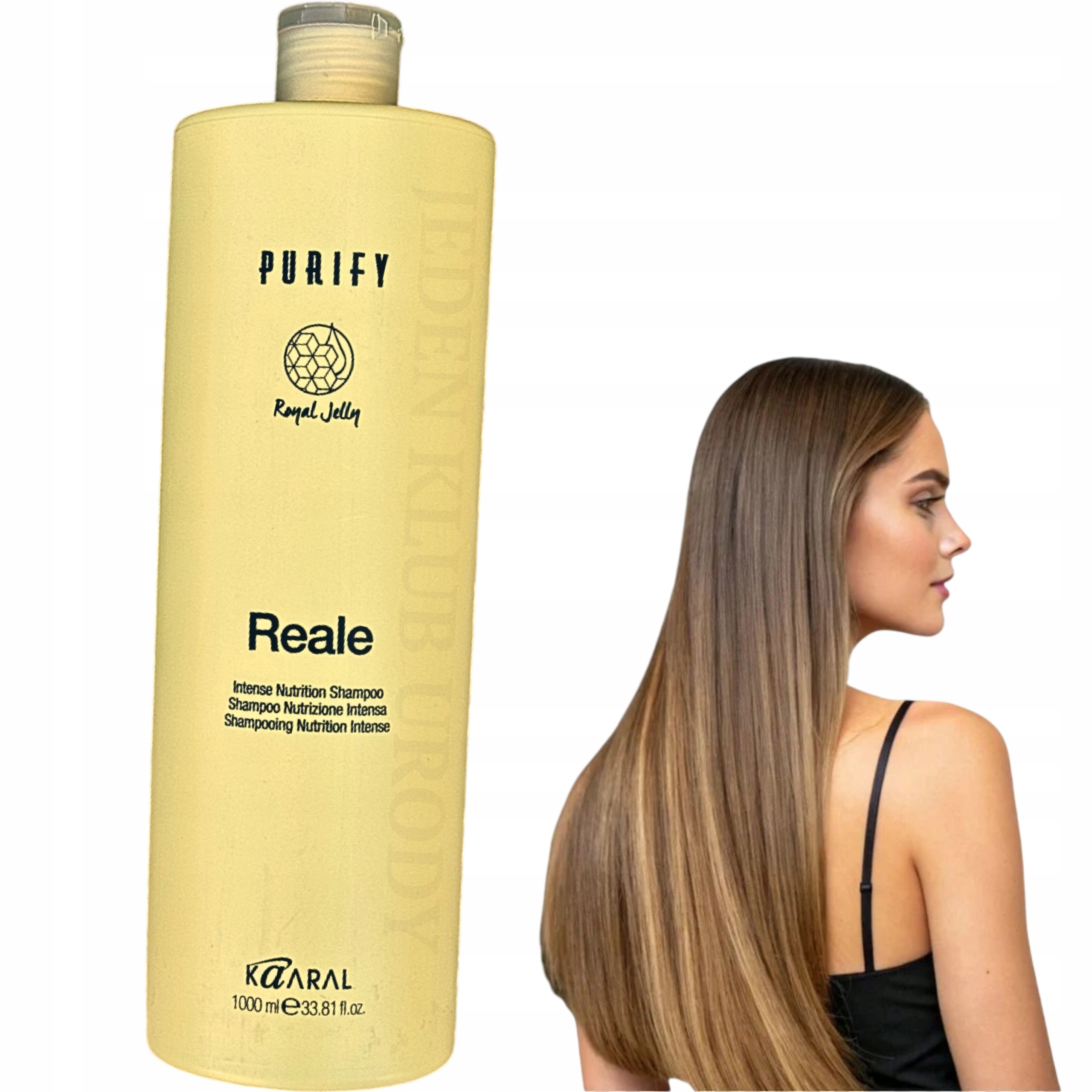 Šampon Kaaral Real Hloubkově Vyživuje A Regeneruje Vlasy, Zvětšuje Objem 1 L