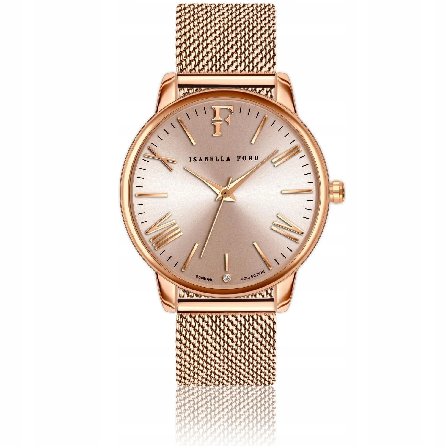 Dámské hodinky Isabella Ford Scarlett elegantní náramek z růžového zlata
